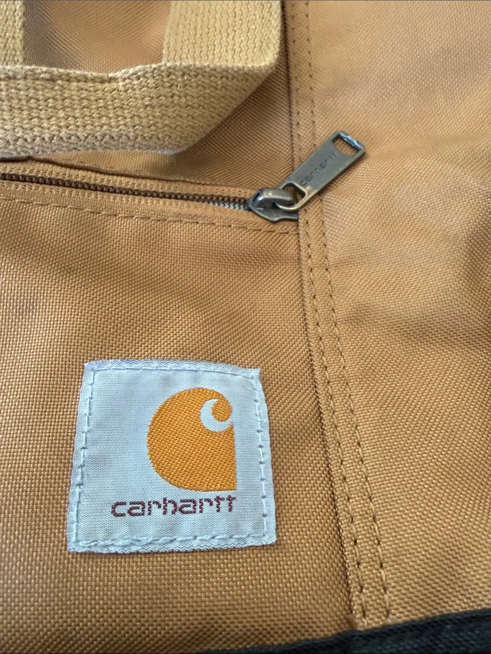 Carhartt Tan and Black Roll-Top Backpack Tote